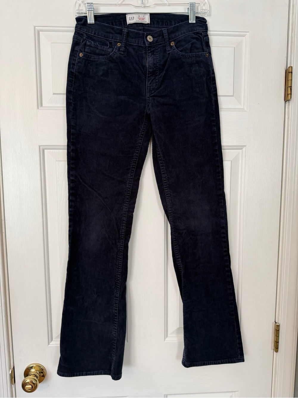 GAP Women's Dark Black Flare Corduroy Jeans
